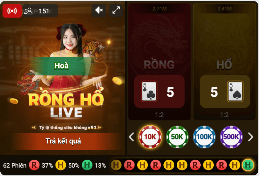 Rồng Hổ Live